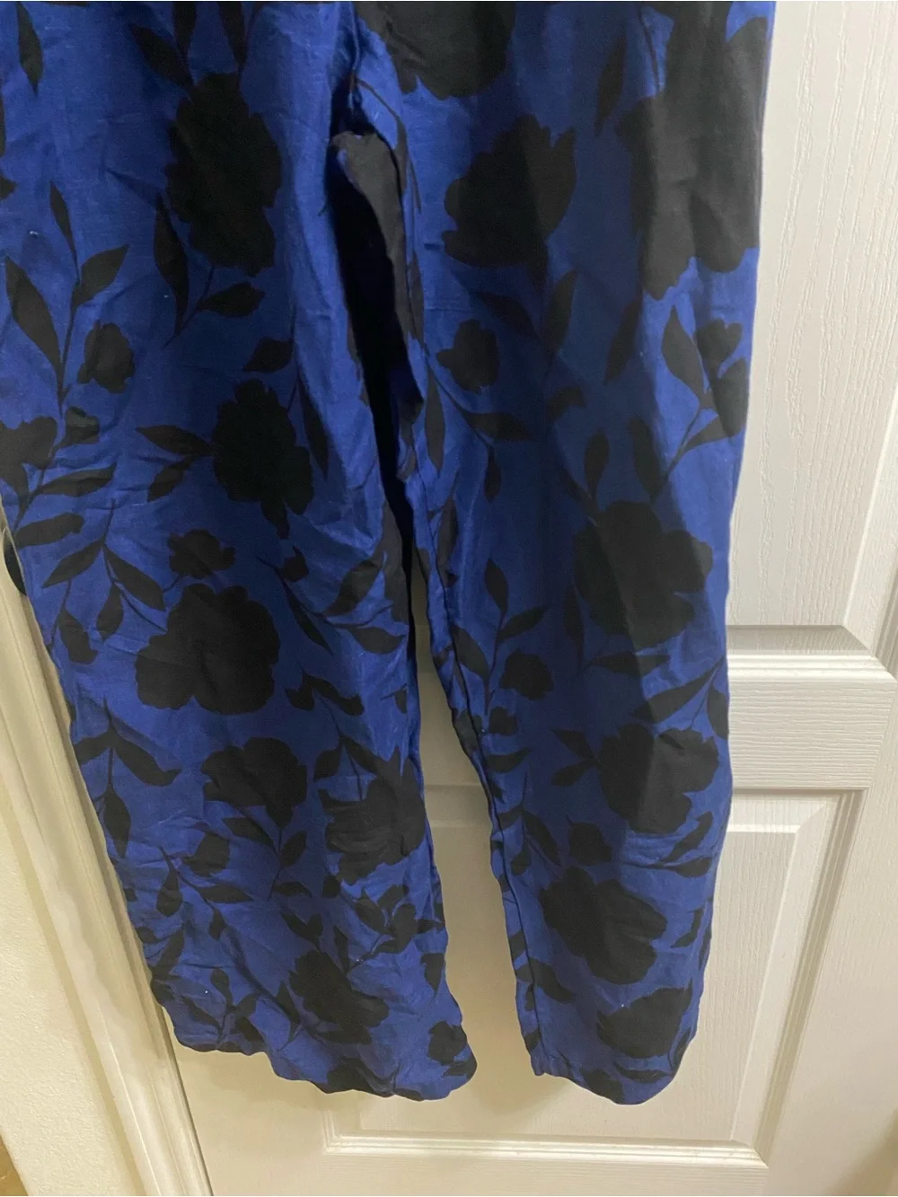 Kate Spade x Target Rose Linen Blend One Shoulder Jumpsuit Blue Black Floral 10